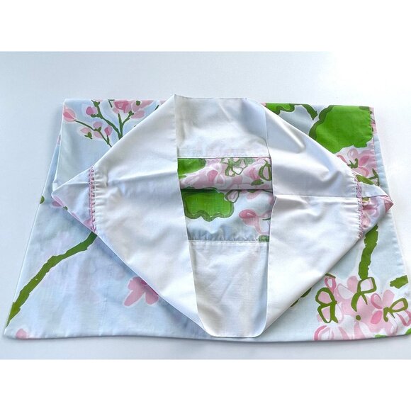 Vintage 70s pillowcase, pink geranium flowers, single casing, Springmaid - Picture 6 of 10